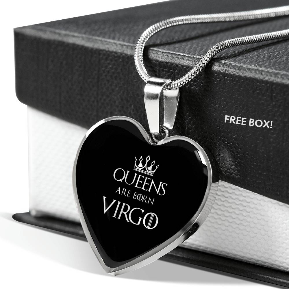 Virgo Queen Of Thrones Heart Necklace zodiac jewelry for her birthday outfit