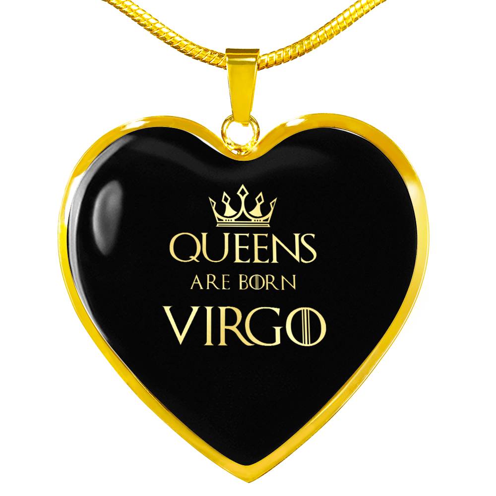 Virgo Queen Of Thrones Heart Necklace zodiac jewelry for her birthday outfit