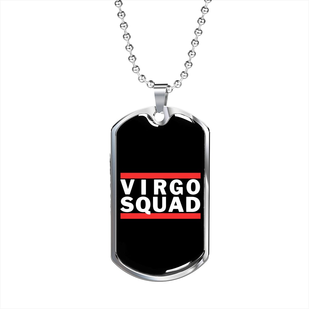 Virgo Squad Dog Tag zodiac jewelry for her birthday outfit