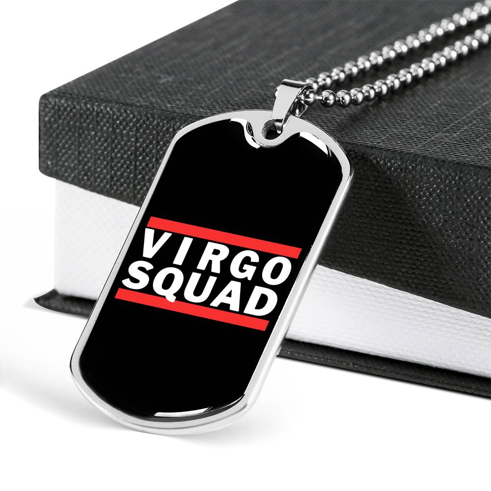 Virgo Squad Dog Tag zodiac jewelry for her birthday outfit