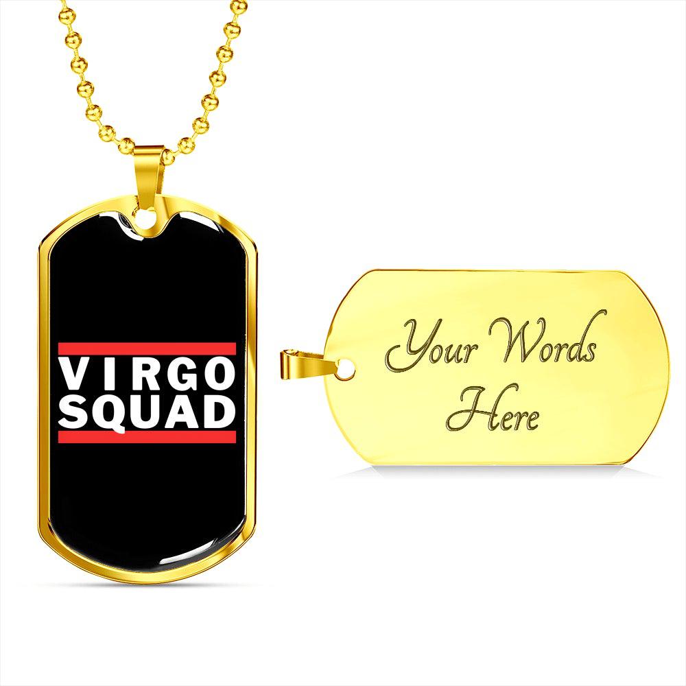 Virgo Squad Dog Tag zodiac jewelry for her birthday outfit