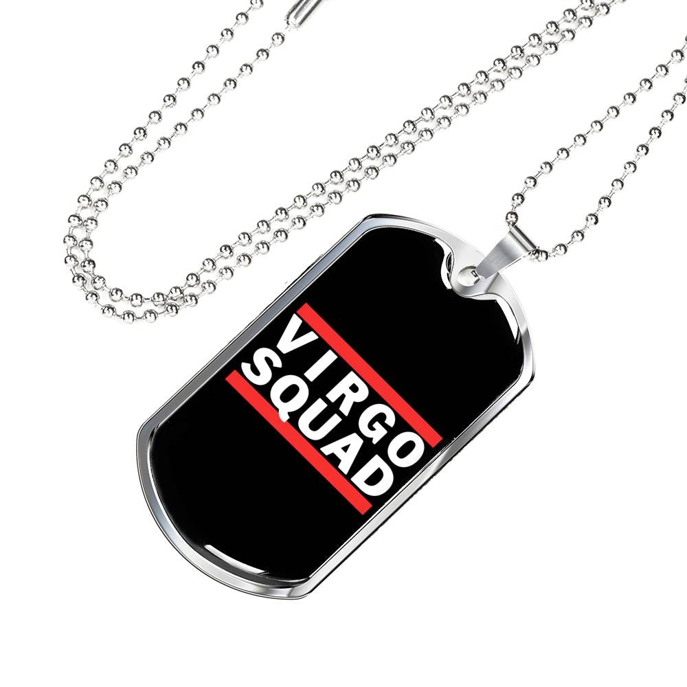Virgo Squad Dog Tag zodiac jewelry for her birthday outfit