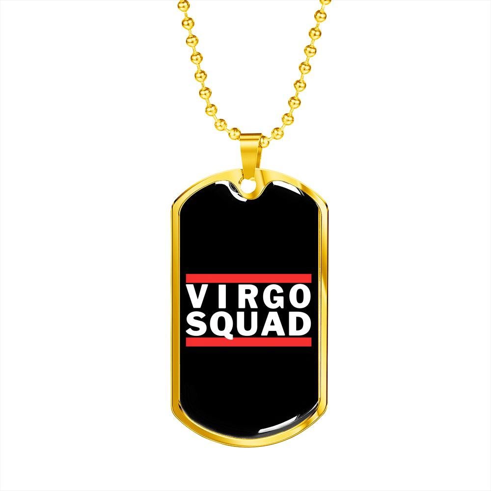 Virgo Squad Dog Tag zodiac jewelry for her birthday outfit