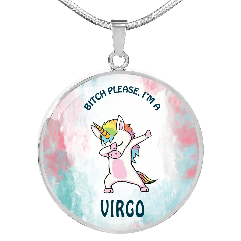 Virgo Unicorn Circle Necklace zodiac jewelry for her birthday outfit