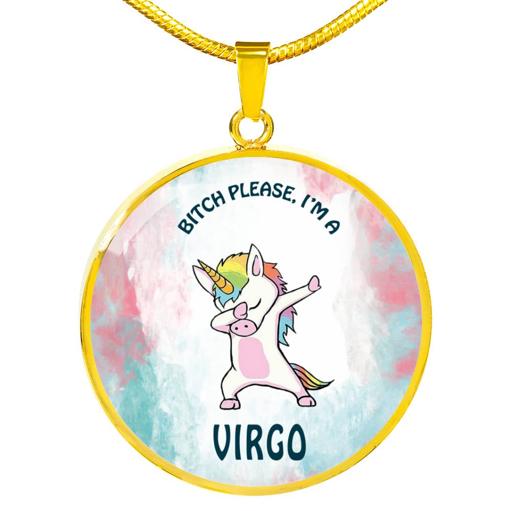 Virgo Unicorn Circle Necklace zodiac jewelry for her birthday outfit