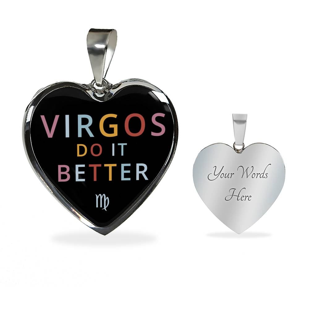 Virgos Do It Better Heart Necklace zodiac jewelry for her birthday outfit