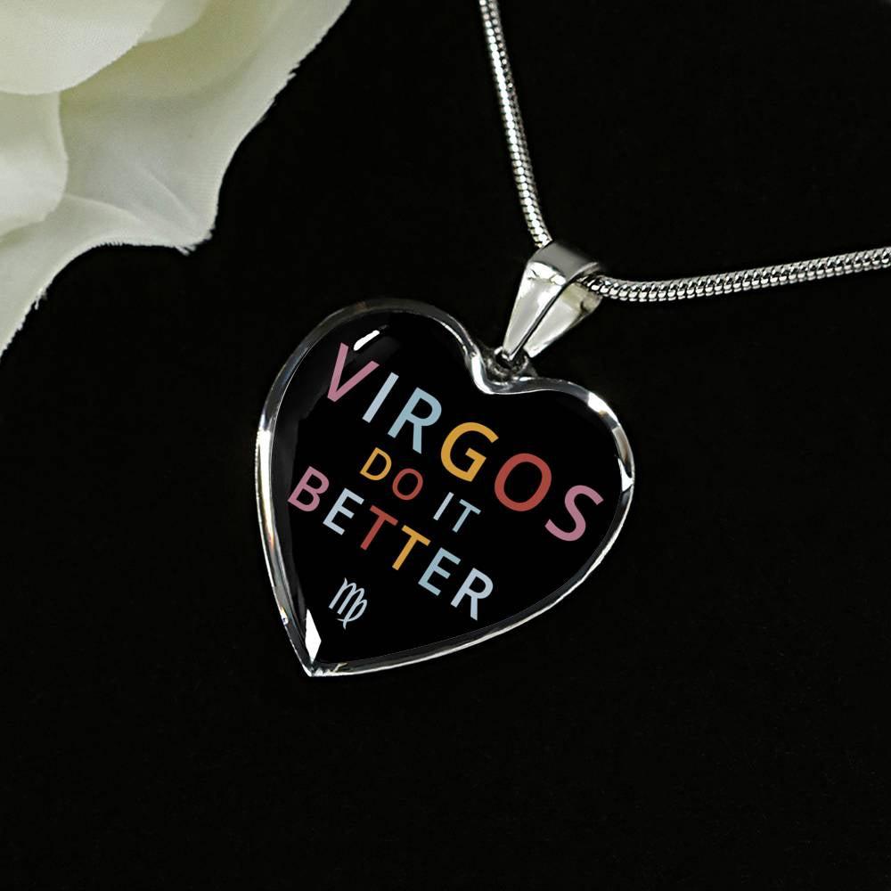 Virgos Do It Better Heart Necklace zodiac jewelry for her birthday outfit
