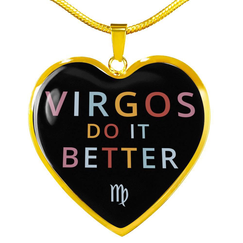 Virgos Do It Better Heart Necklace zodiac jewelry for her birthday outfit