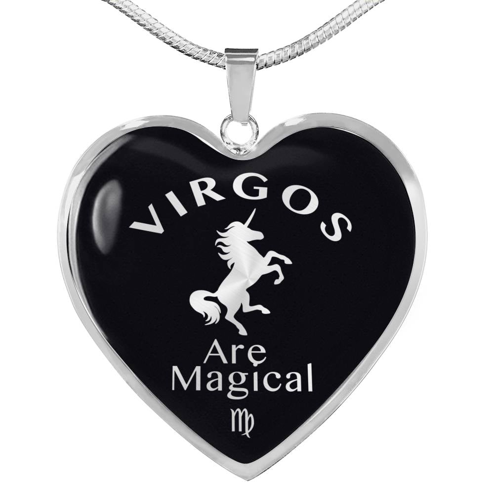 Virgos are Magical Heart Necklace zodiac jewelry for her birthday outfit