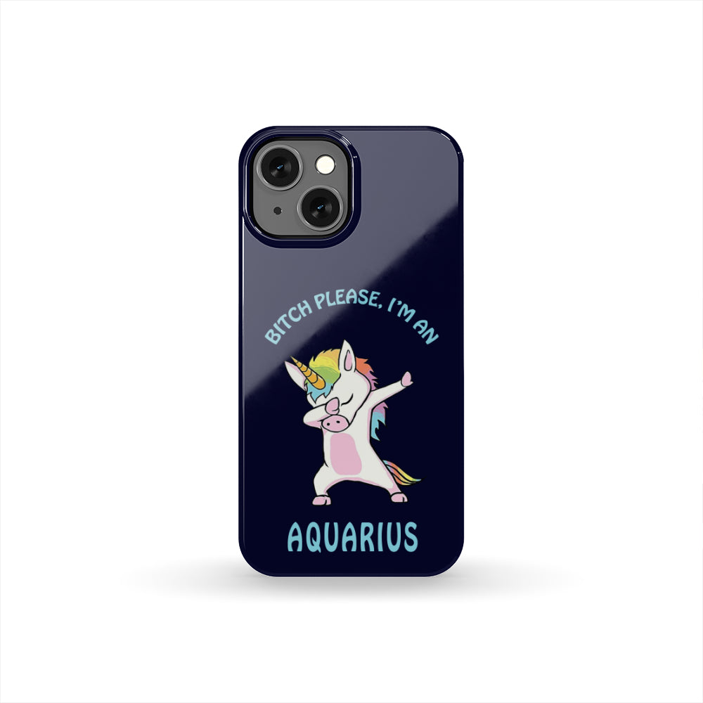 Aquarius Dabbing Unicorn Blue Phone Case