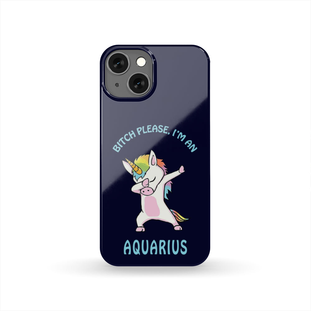 Aquarius Dabbing Unicorn Blue Phone Case