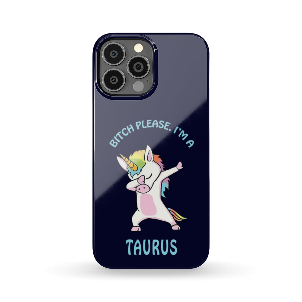 Taurus Dabbing Unicorn Blue Phone Case