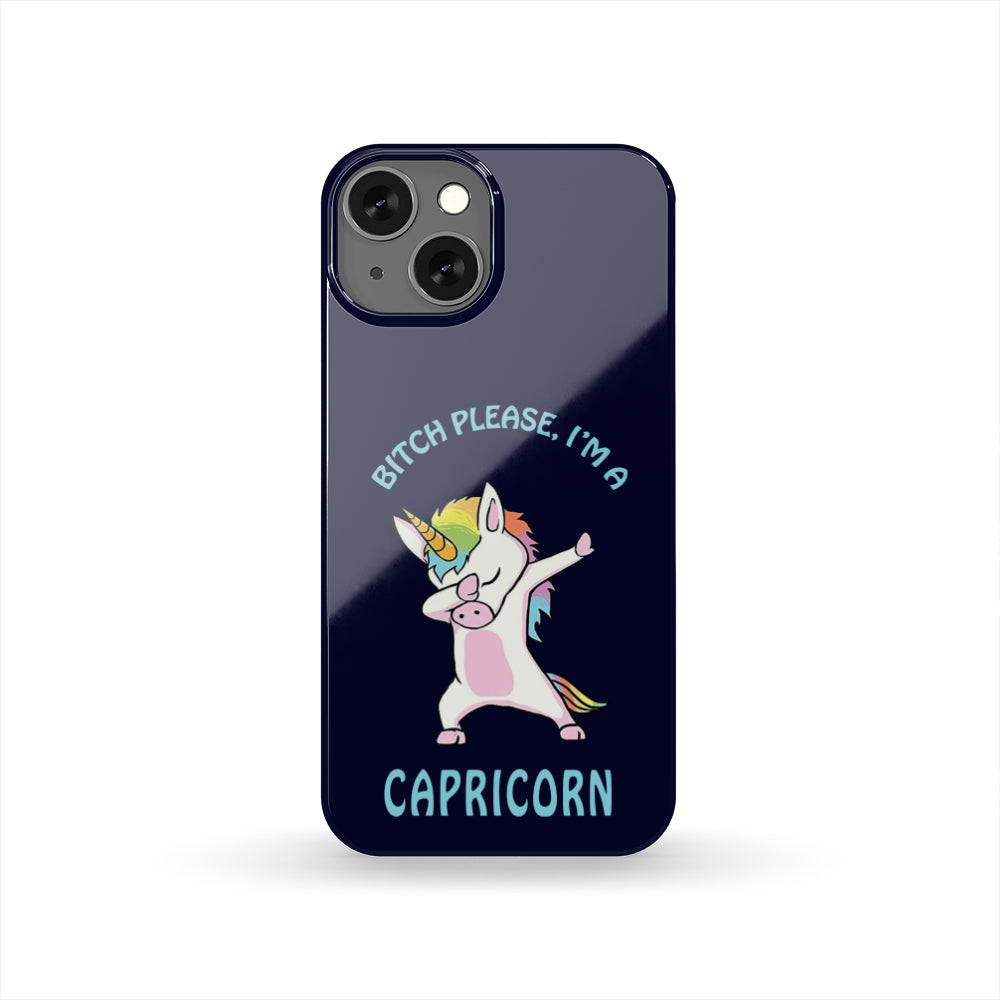 Capricorn Dabbing Unicorn Blue Phone Case
