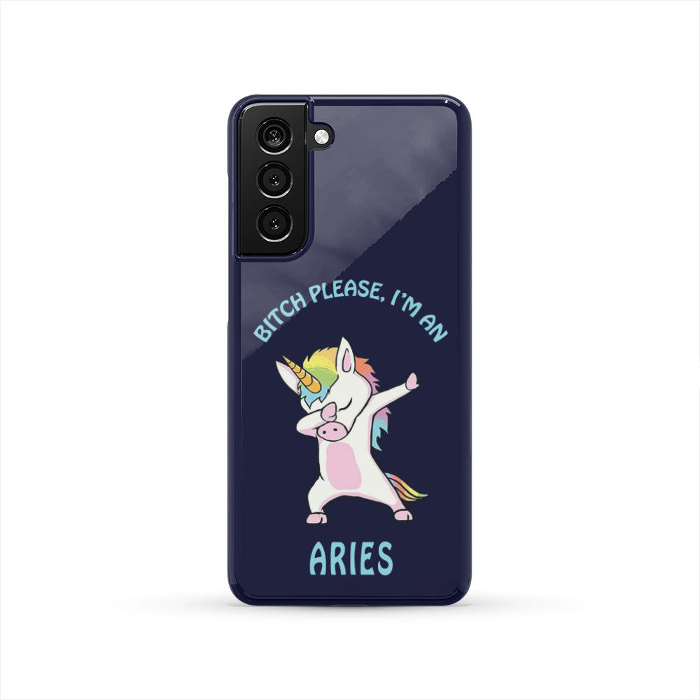 Aries Dabbing Unicorn Blue Phone Case