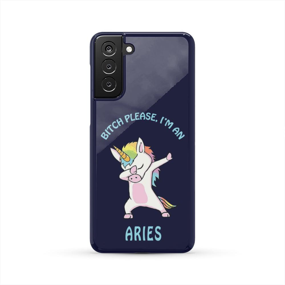 Aries Dabbing Unicorn Blue Phone Case