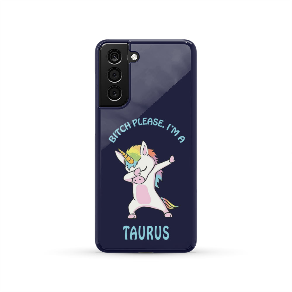 Taurus Dabbing Unicorn Blue Phone Case