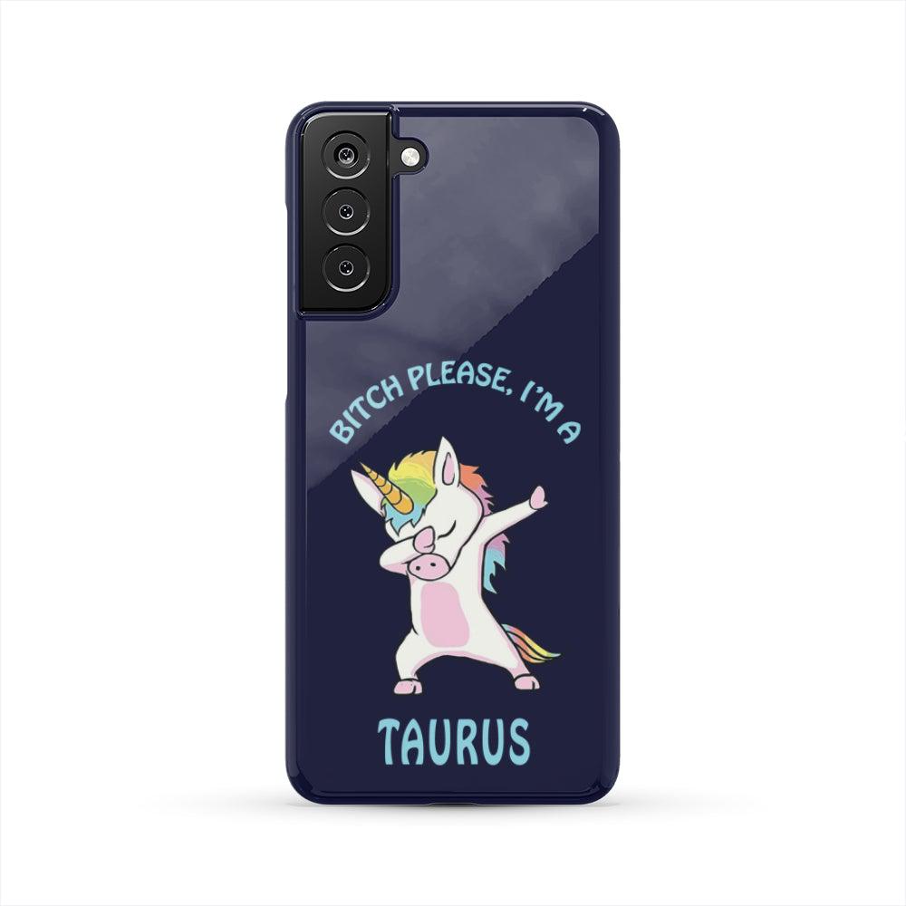Taurus Dabbing Unicorn Blue Phone Case