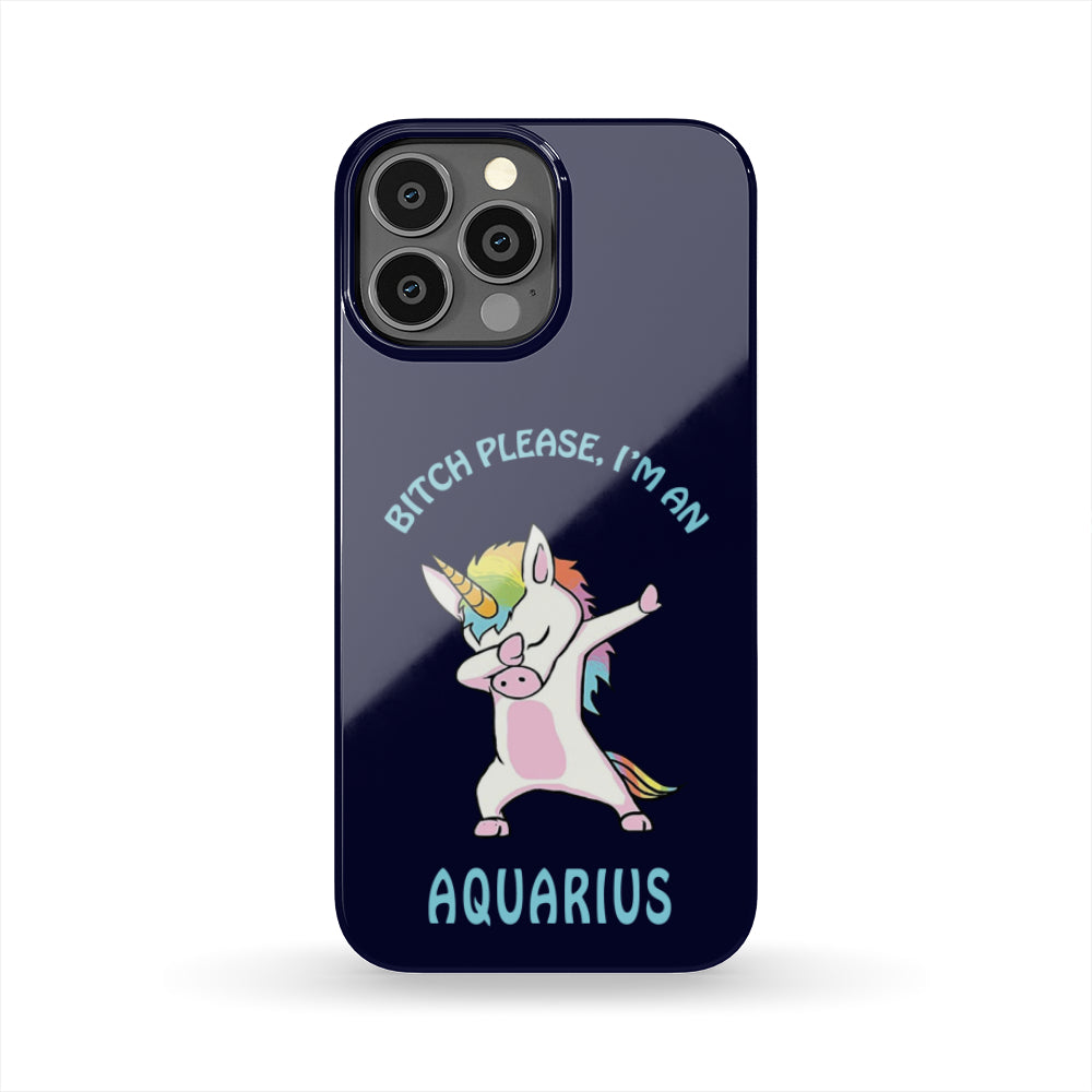 Aquarius Dabbing Unicorn Blue Phone Case