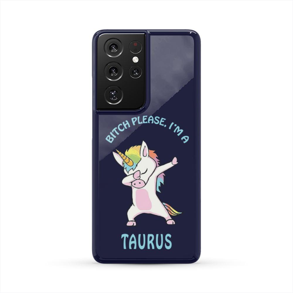 Taurus Dabbing Unicorn Blue Phone Case